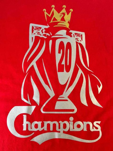 Limited Edition Silver & Gold Liverpool League Champions T-Shirts
