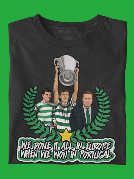 Cesar, Bertie Auld & Big Jock Stein Lisbon Lions T-Shirt