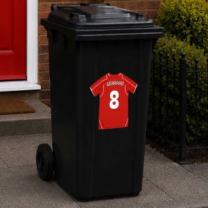 Personalised Liverpool retro wheelie bin stickers