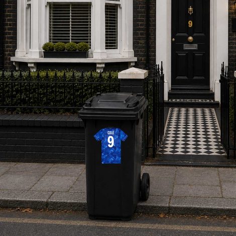 Personalised Customised Newcastle United Retro Wheelie Bin Stickers