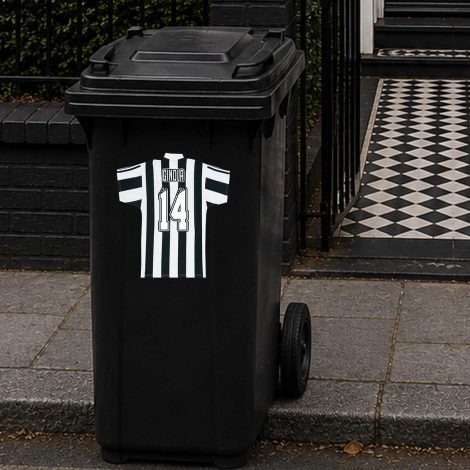 Personalised Customised Newcastle United Retro Wheelie Bin Stickers