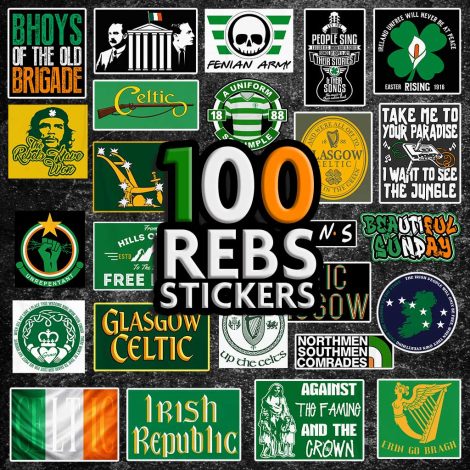 The Rebs – Glasgow Celtic Irish Rebel Sticker Pack (100+)